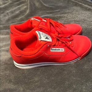 Reebok Bold Red Athletic Shoes